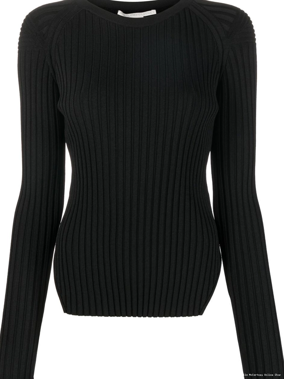 Affordable Women McCartney Stella top long-sleeve rib-knit 0329